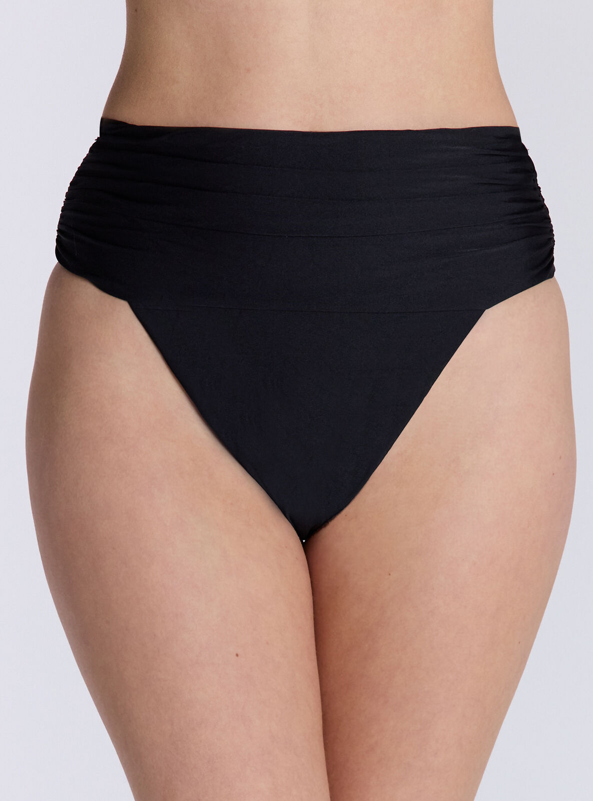 Ferrara ruched high leg bikini bottoms - Black