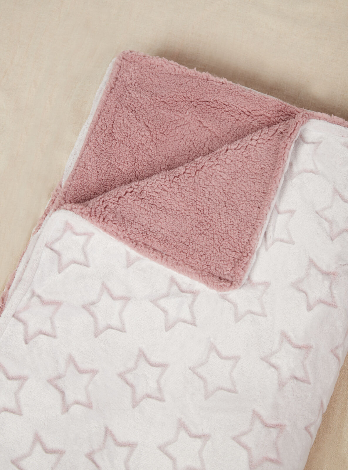Carved star fluffy blanket - Pink Mix
