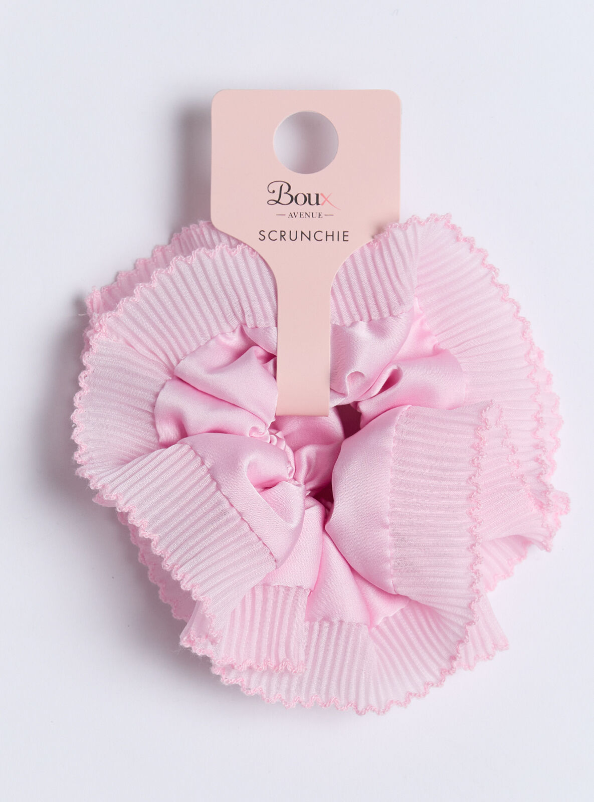 Satin oversized hair scrunchie - Pink 3 Satin oversized hair scrunchie - Pink
